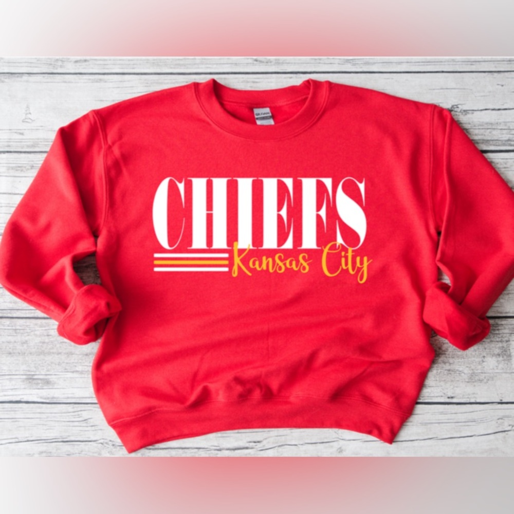 Chiefs stripes crewneck red